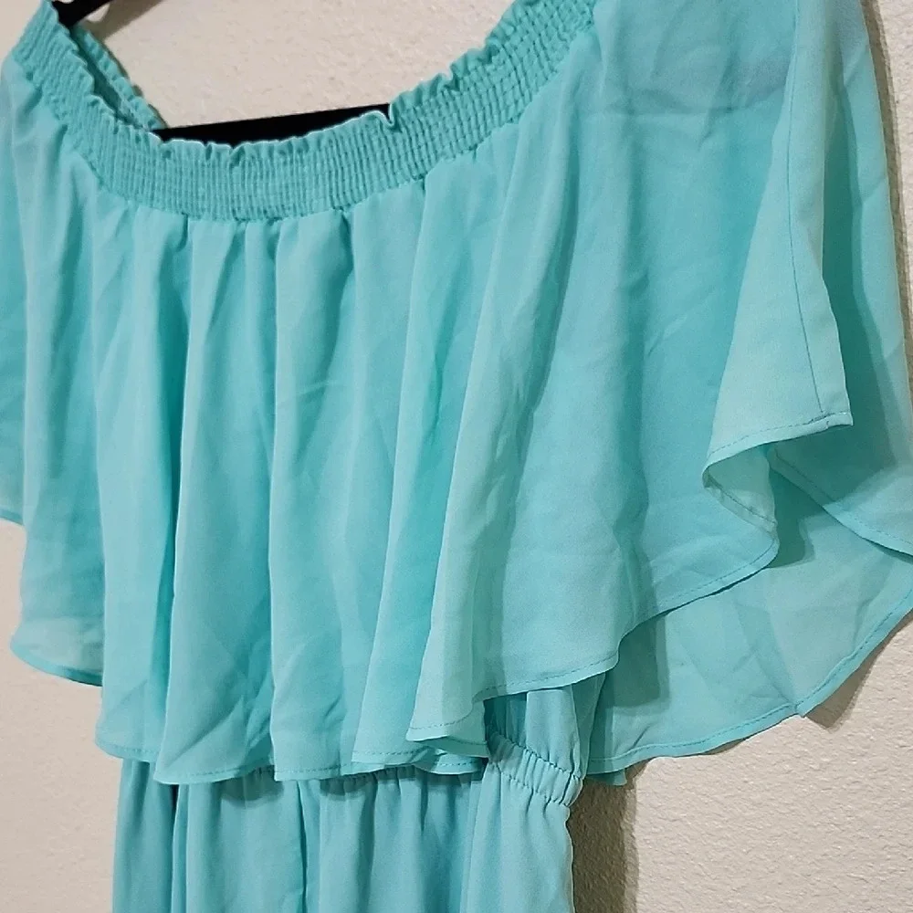 Show Me Your MuMu Blue Off-Shoulder Maxi Dress for Weddings - Picture 10 of 12